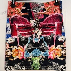 Clover Canyon Pink and Blue Mini Skirt